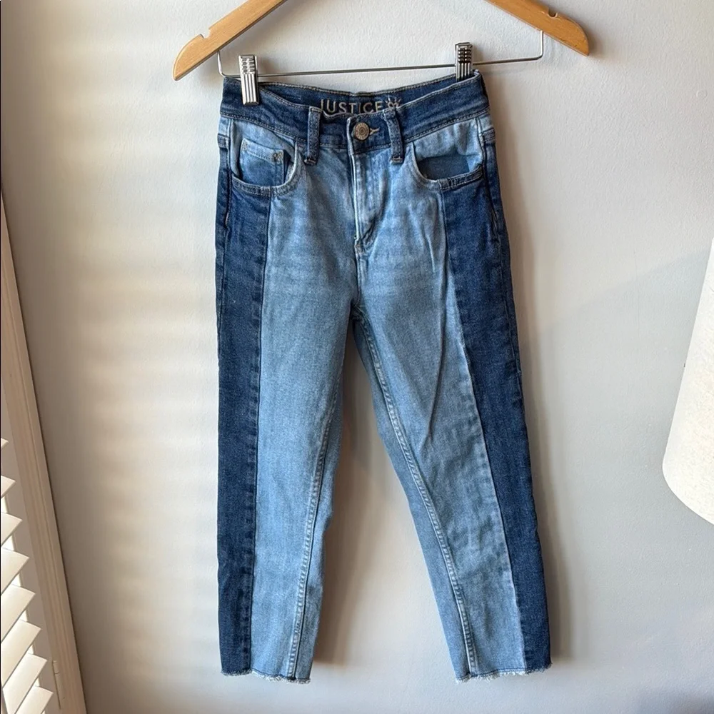 Justice Two-Tone Y2K Girls Blue Jeans‎